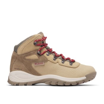 Columbia Newton Ridge Canvas Waterproof, Botas De Montaña Rojos Para Mujer | 397412-HUT